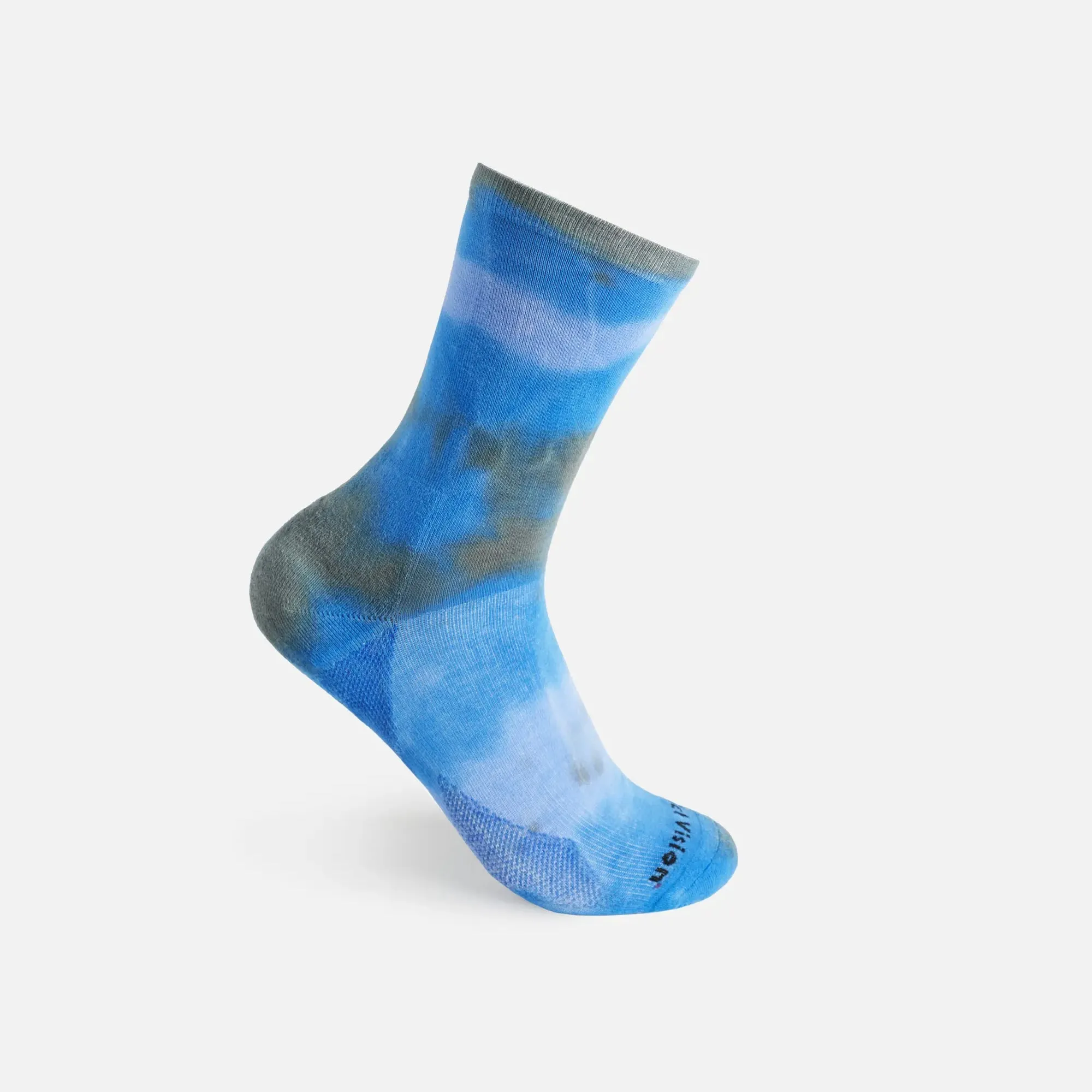 District Vision Performance Cordura Crew Socks - Blue Tie Dye