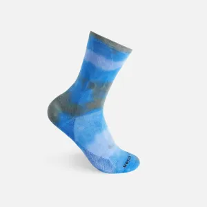 District Vision Performance Cordura Crew Socks - Blue Tie Dye