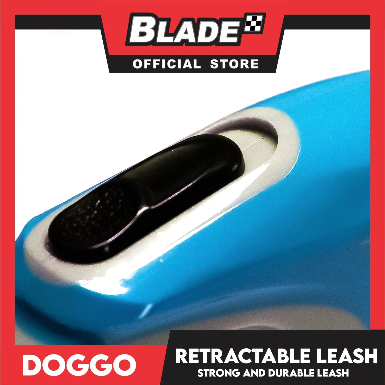 Doggo Retractable Leash 3M (Blue) Strong And Durable, In Comfort And Control Running And Convenient