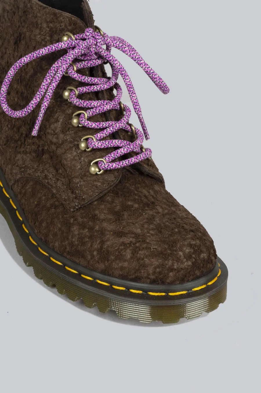 DR MARTENS 101 MADE IN ENGLAND HARDWARE SUEDE ANKLE BOOTS DARK BROWN