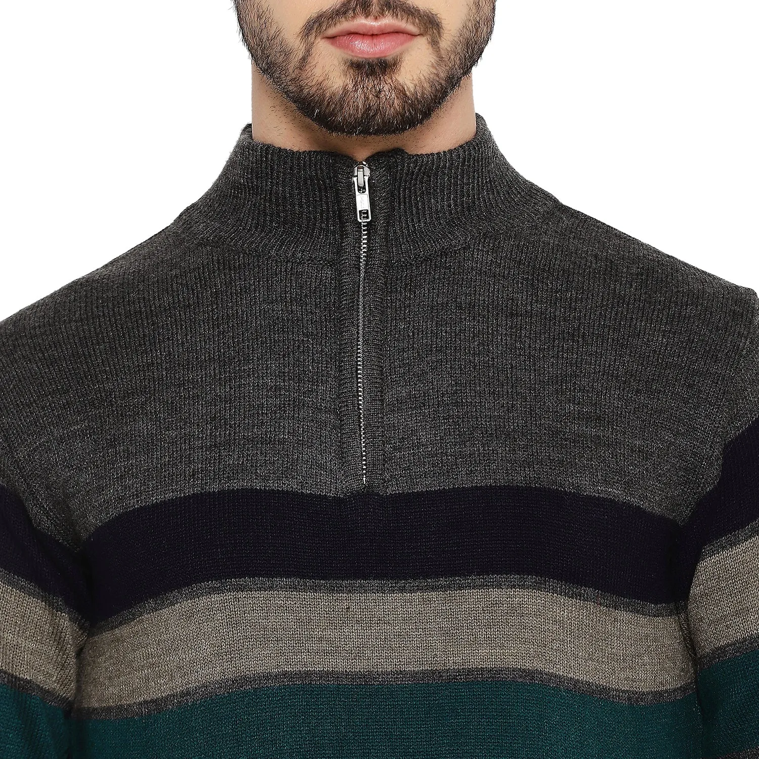 Duke Stardust Men Full Sleeve Half Zip Sweater (SDS2079)