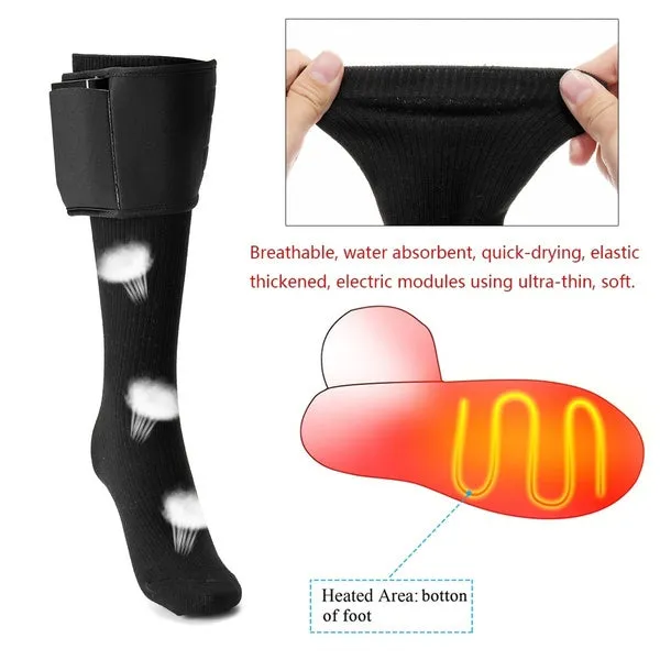 Electric Charging Battery Heated Cotton Socks