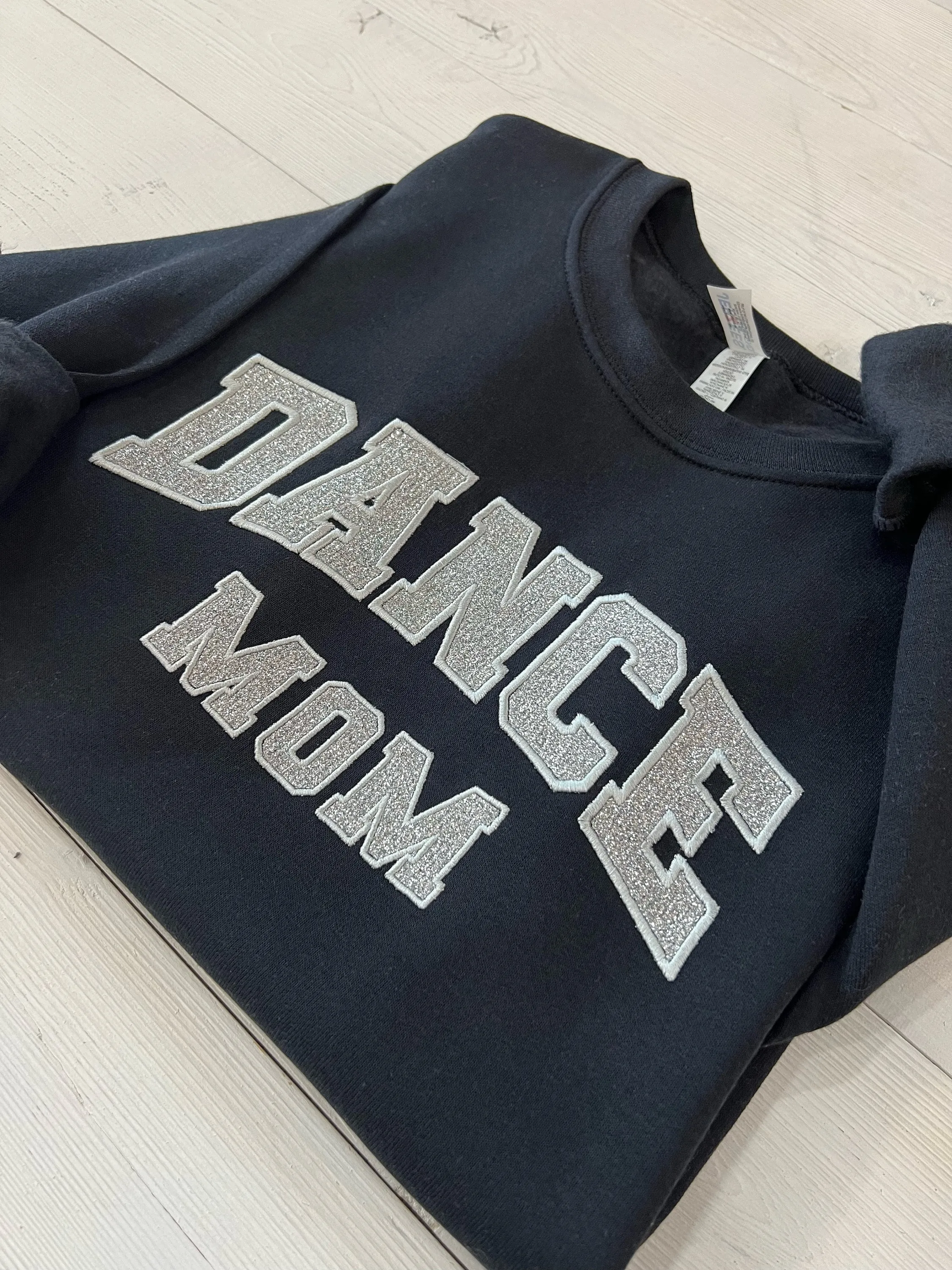 Embroidered Glitter Dance Mom Competition Crewneck
