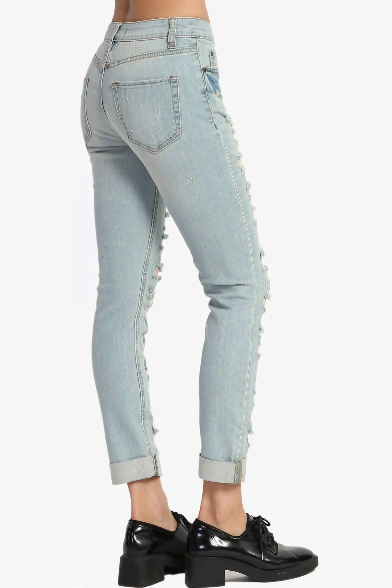 Emerson Heavy Distressed Slim Leg Jeans