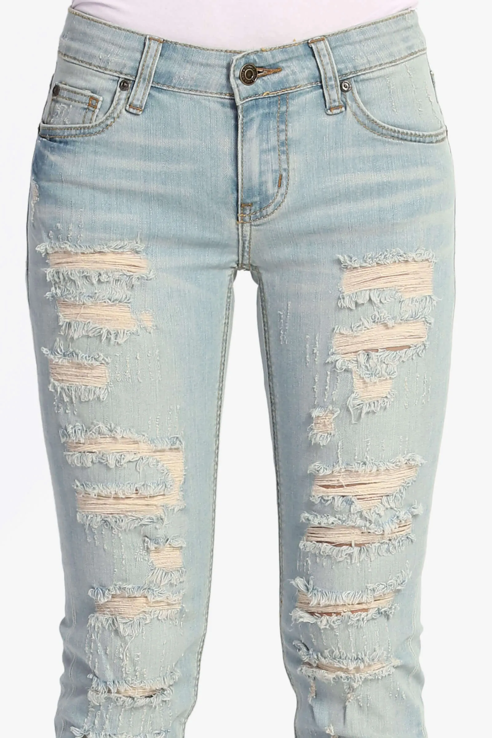 Emerson Heavy Distressed Slim Leg Jeans