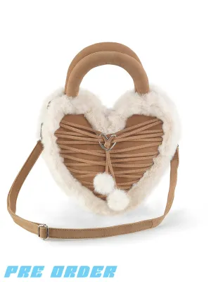 FAUX HEART SHAPED PURSE - CAMEL ✰ PRE ORDER ✰