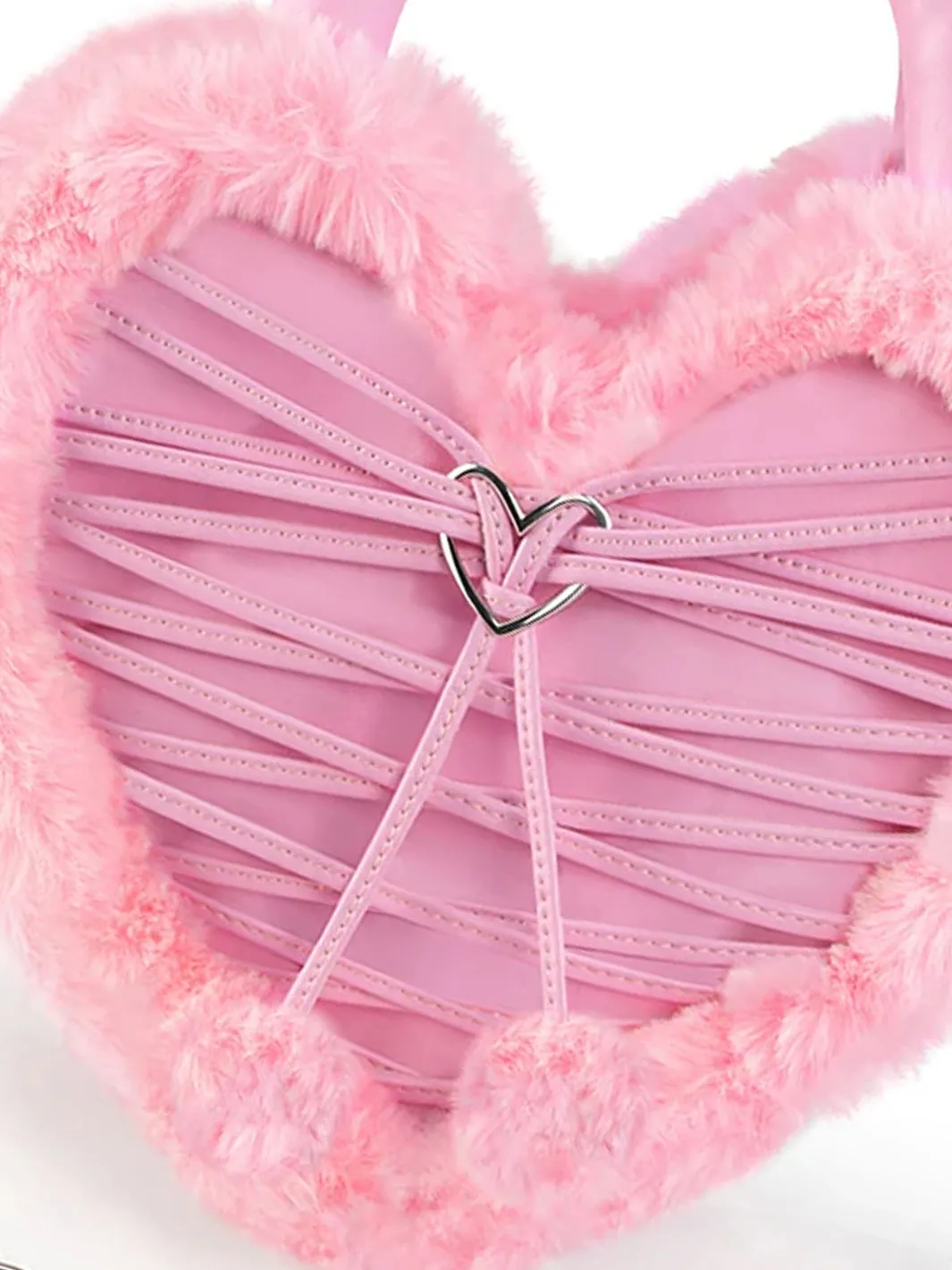 FAUX HEART SHAPED PURSE - PINK ✰ PRE ORDER ✰