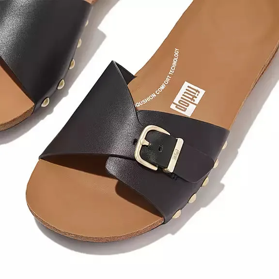 FitFlop IQushion Adjustable Buckle Leather Slide