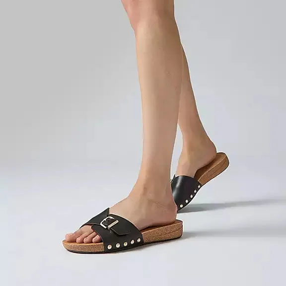 FitFlop IQushion Adjustable Buckle Leather Slide