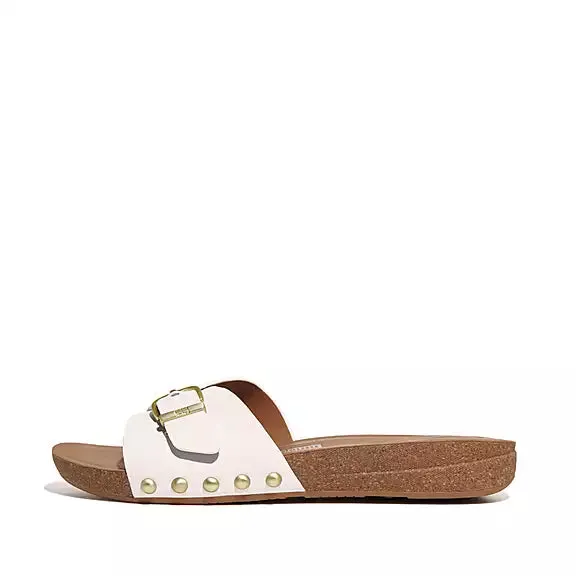 FitFlop IQushion Adjustable Buckle Leather Slide
