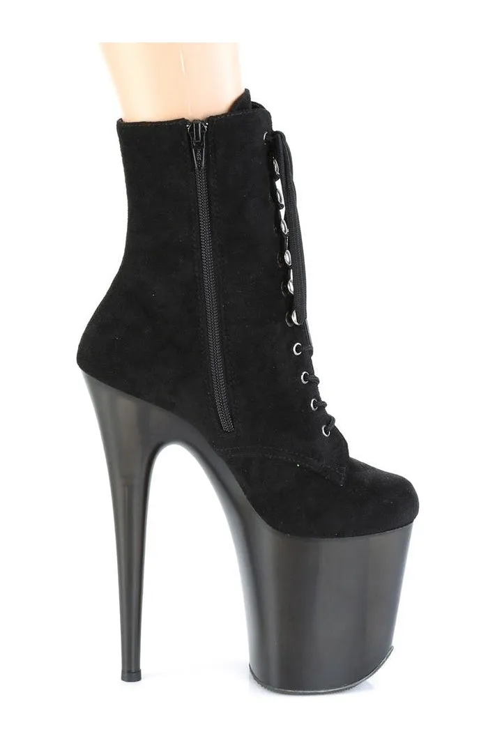 FLAMINGO-1020FST Exotic Boot | Black Faux Suede