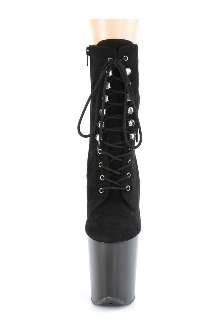 FLAMINGO-1020FST Exotic Boot | Black Faux Suede
