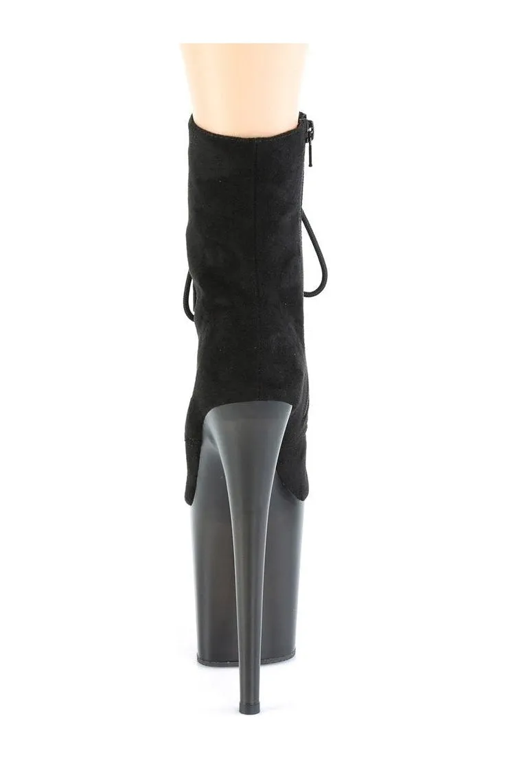 FLAMINGO-1020FST Exotic Boot | Black Faux Suede