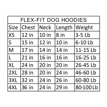 Flex-Fit Dog Hoodie Sweater- Black
