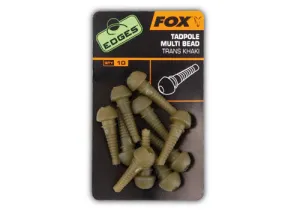 Fox Edges Tadpole multi bead x 10 trans khaki