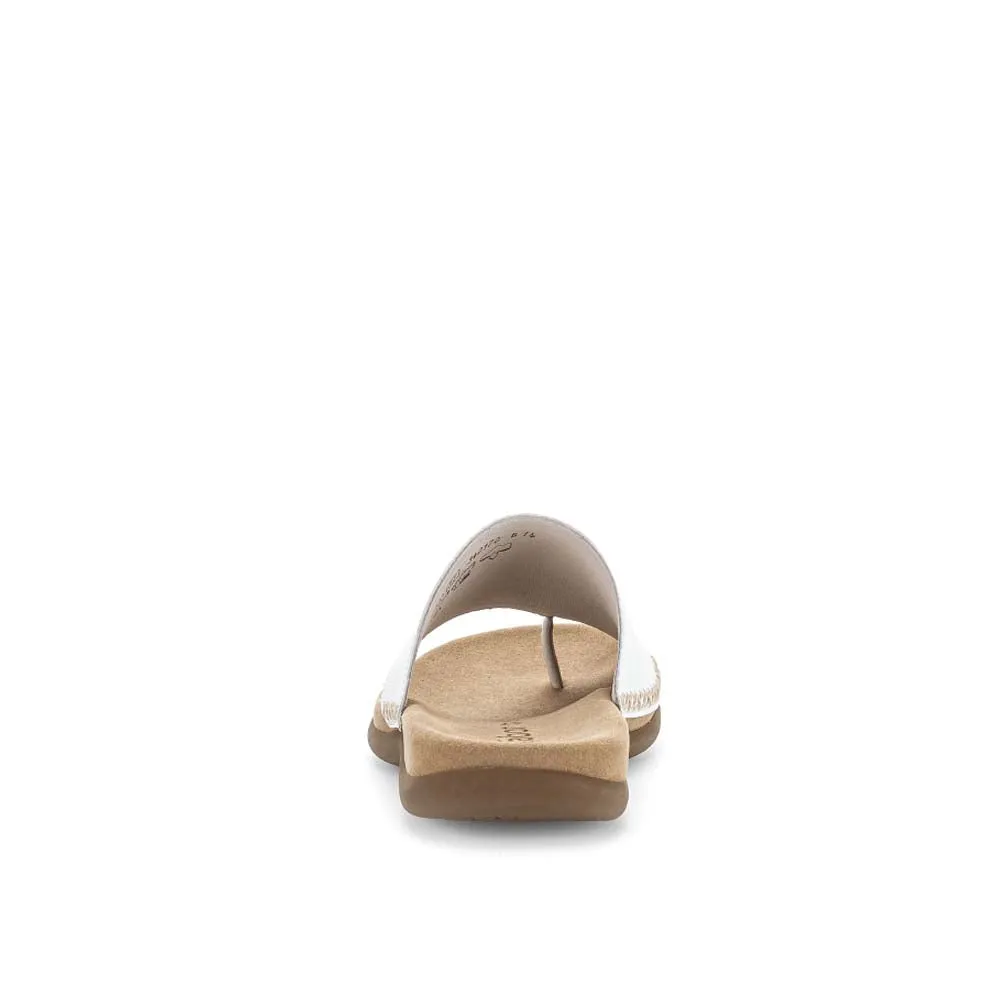 Gabor Leather Toe Post Sandal White