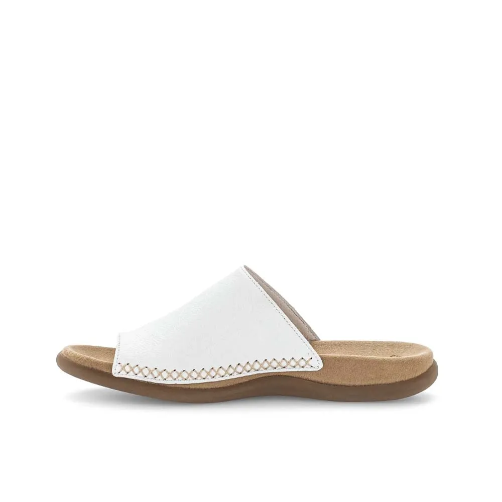 Gabor Leather Toe Post Sandal White