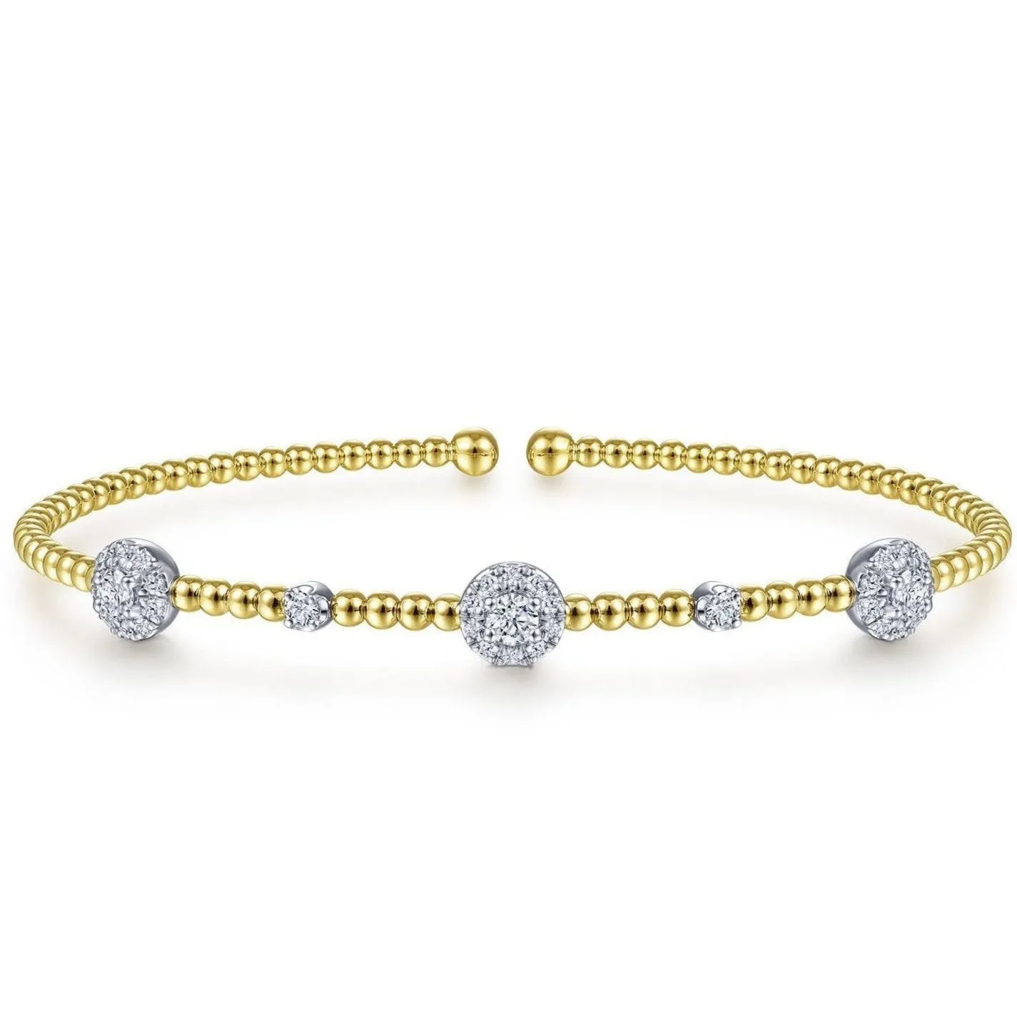 Gabriel & Co. Diamond Cluster Station Cuff Bracelet