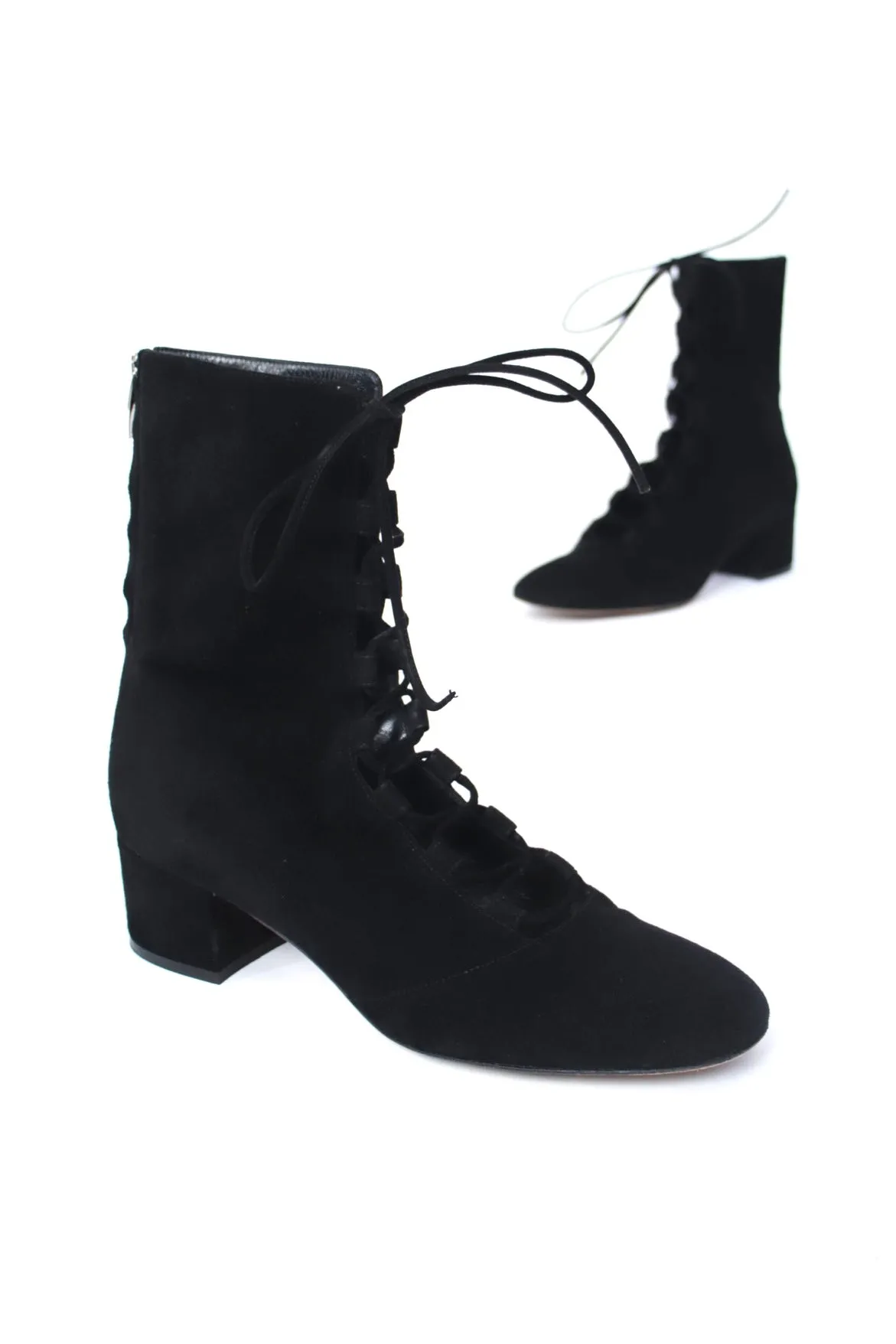 Gianvito Rossi Suede Lace-Up Boots*
