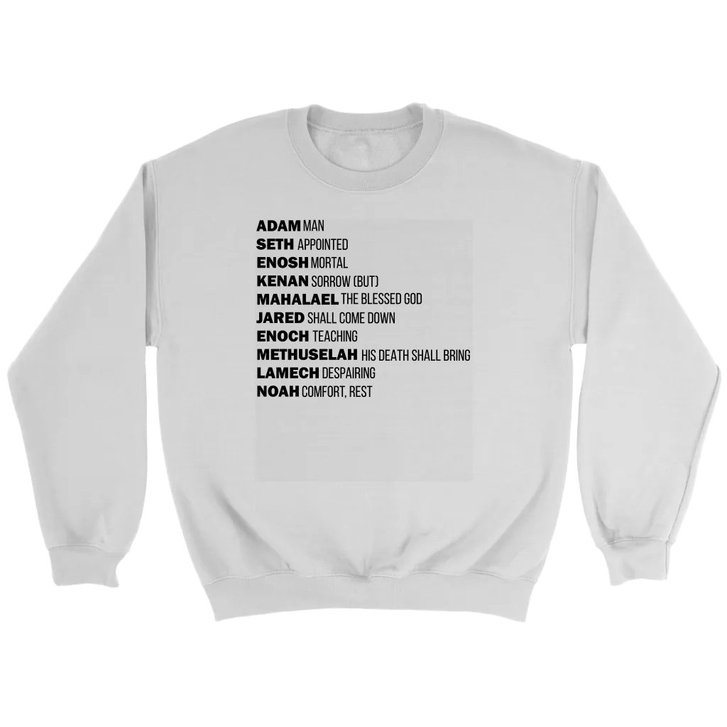 God's Plan From The Beginning Crewneck Part 1