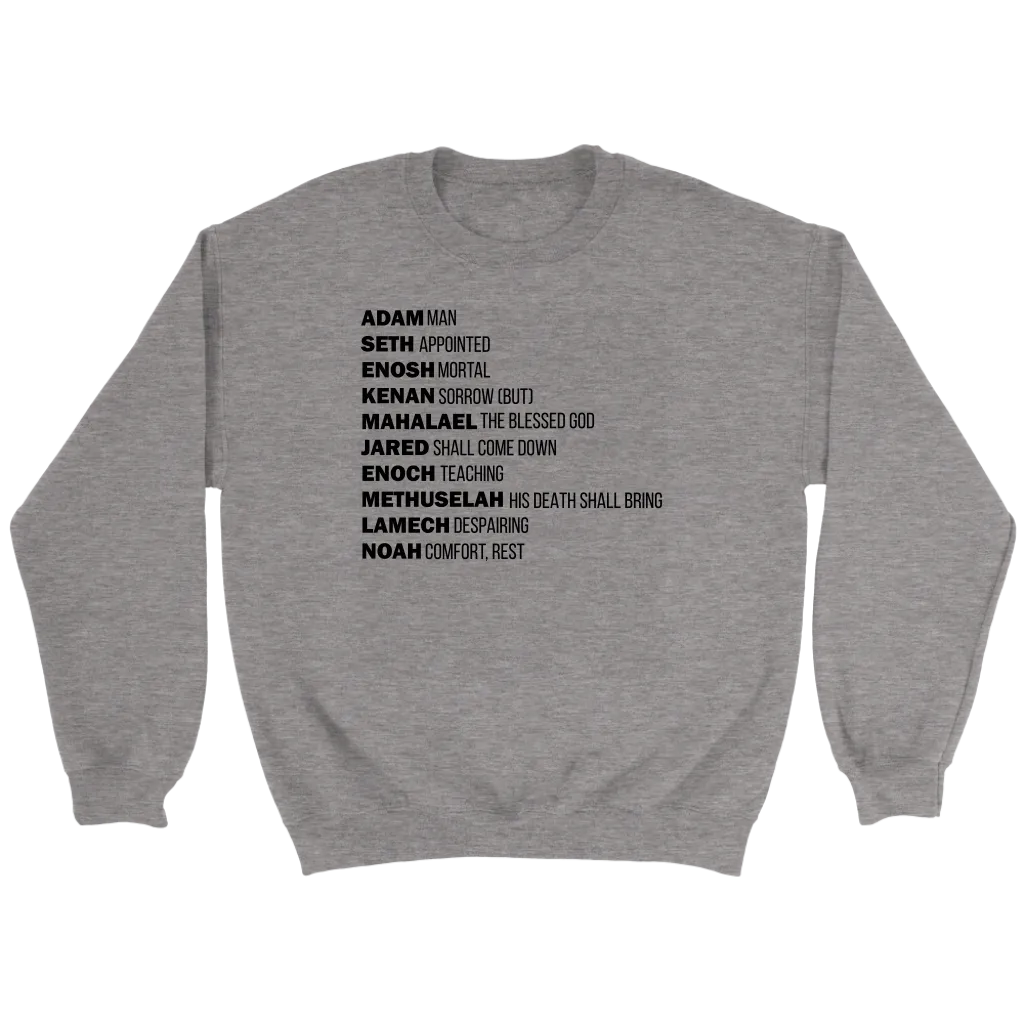 God's Plan From The Beginning Crewneck Part 1