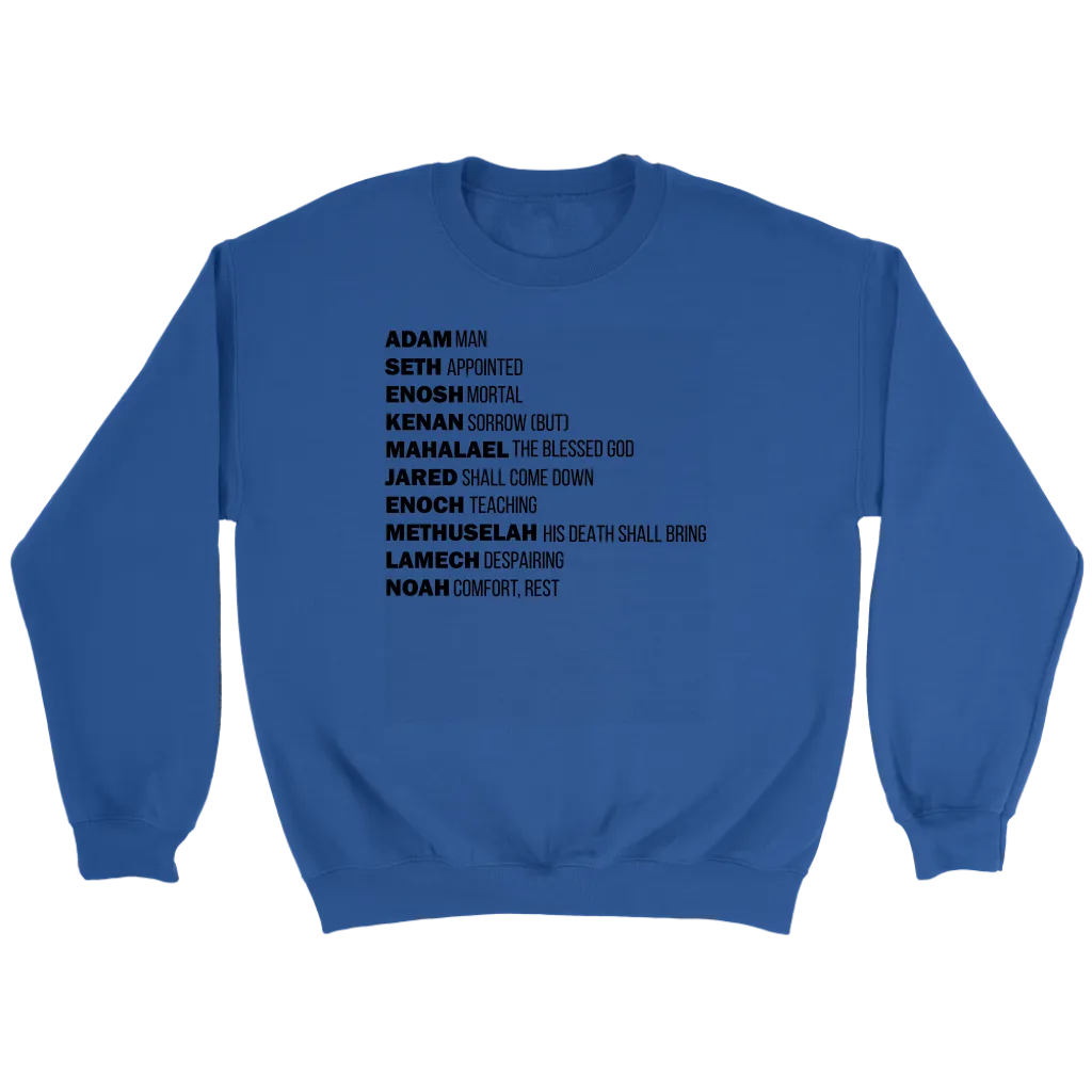God's Plan From The Beginning Crewneck Part 1