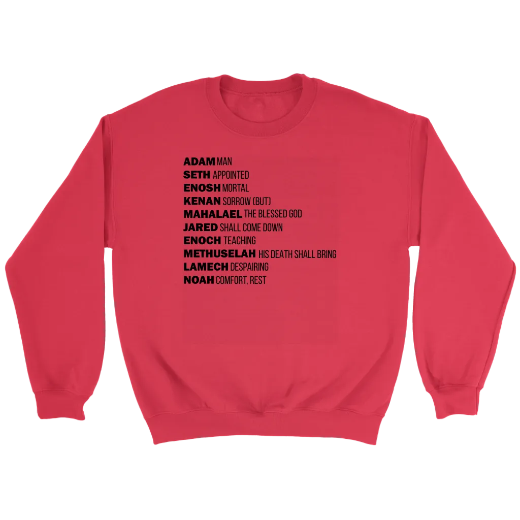 God's Plan From The Beginning Crewneck Part 1