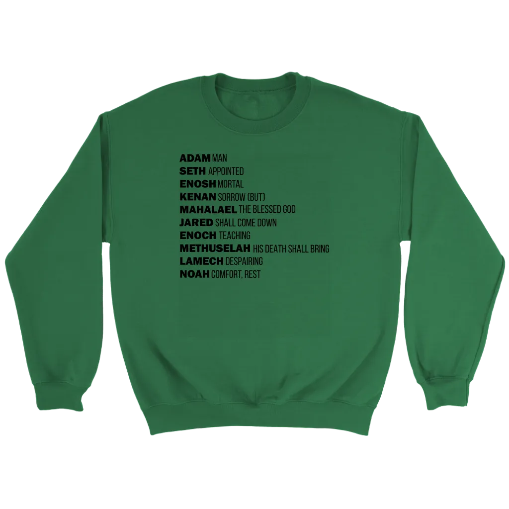 God's Plan From The Beginning Crewneck Part 1