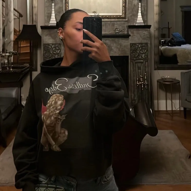 Golden Angel Cropped Hoodie