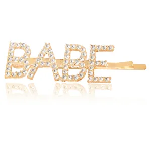 Golden Babe Word Hairclip
