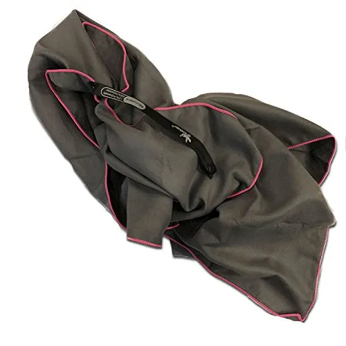 Grasshopr Suede Sports Towel (Pack of 2, Dark Grey)