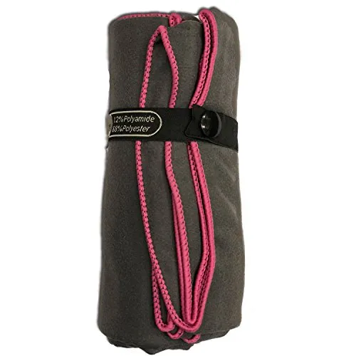 Grasshopr Suede Sports Towel (Pack of 2, Dark Grey)