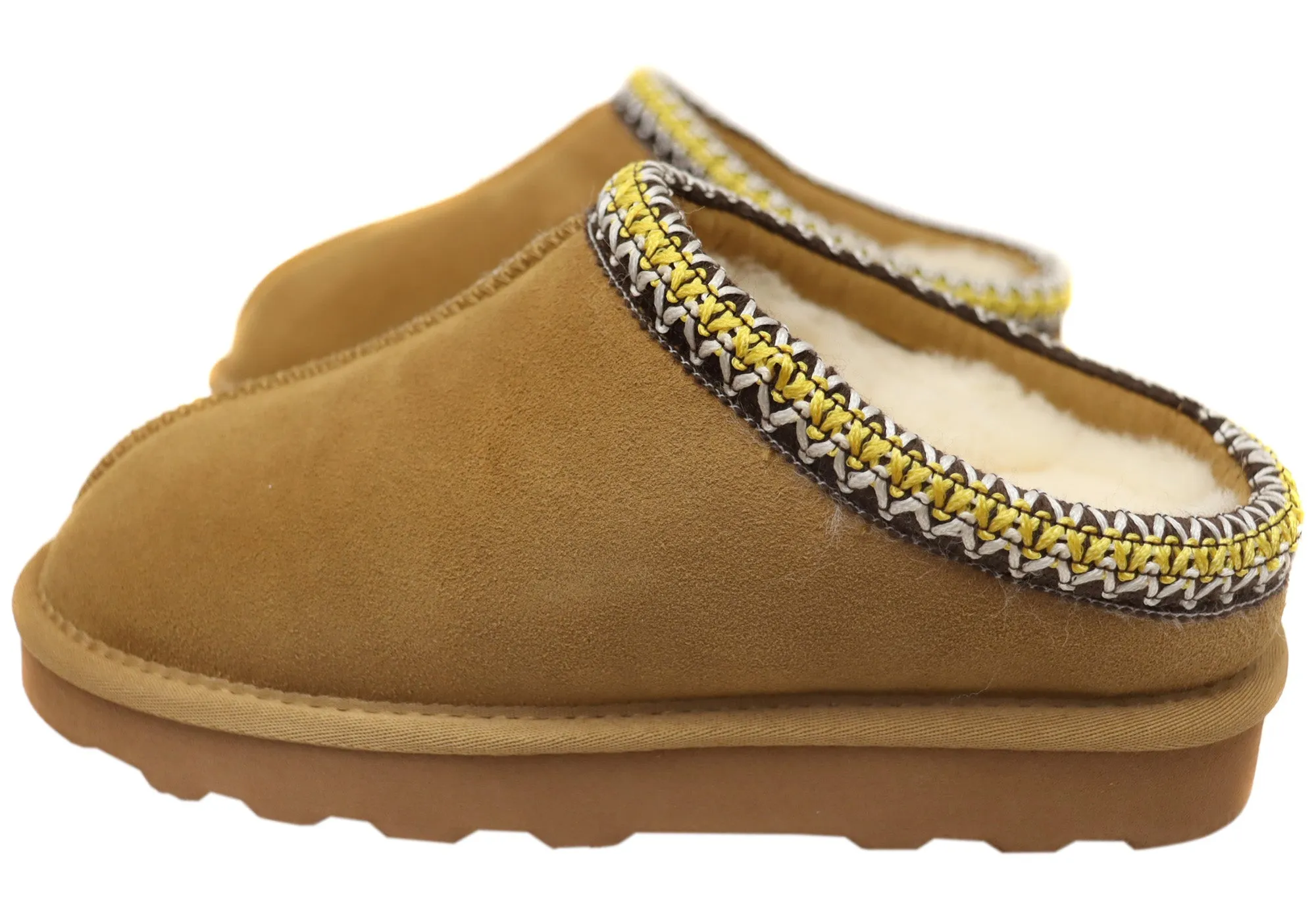 Grosby Brandy Ugg Womens Comfortable Open Back Slippers