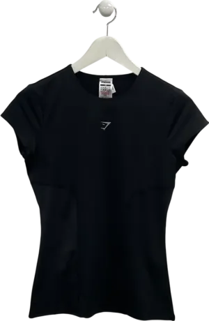 gymshark Black Running T Shirt - Slim Fit UK XS
