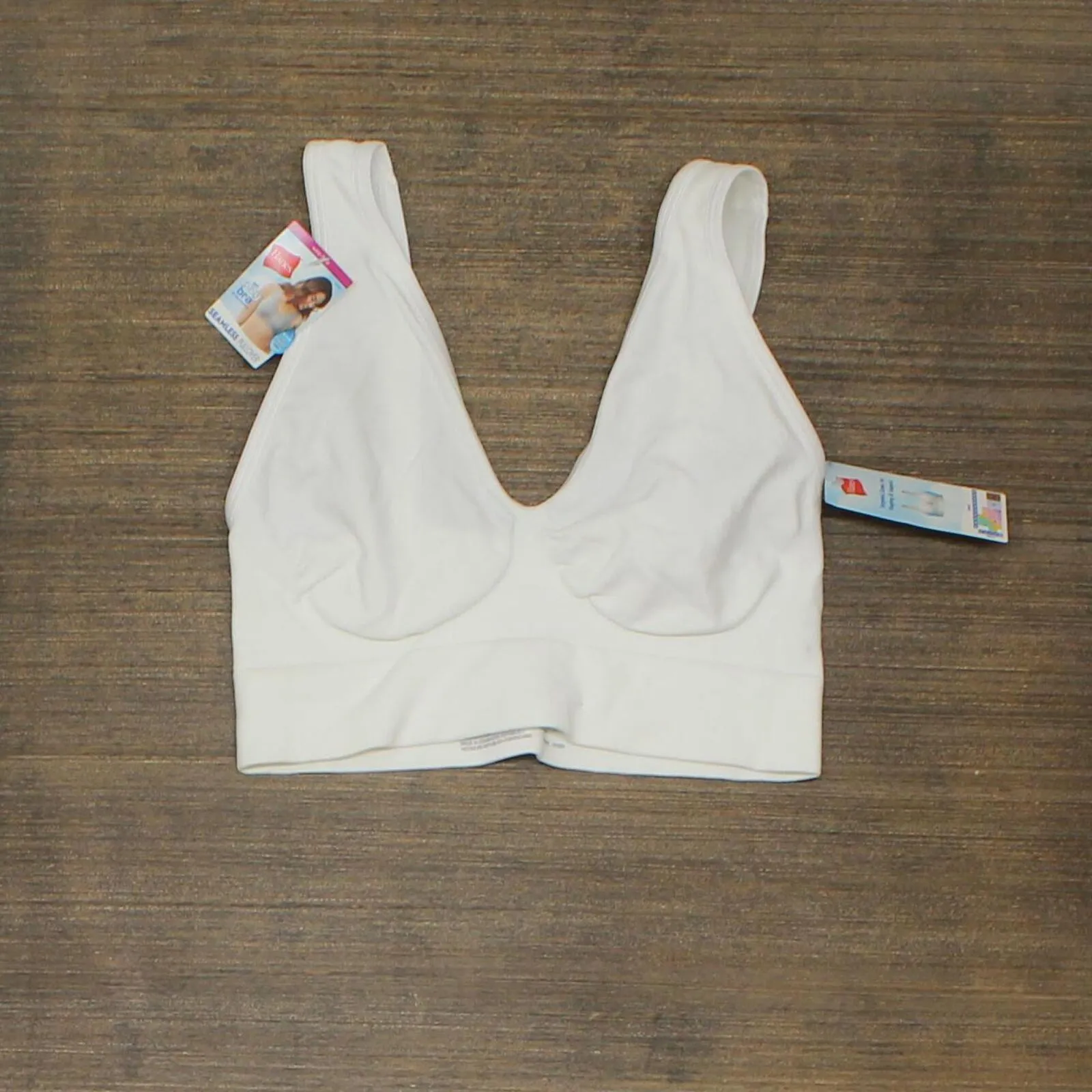 Hanes Women's Seamless Pullover Cozy Bra MHG196  White M