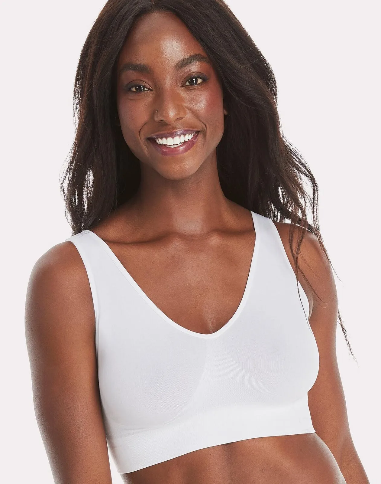 Hanes Women's Seamless Pullover Cozy Bra MHG196  White M