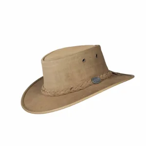 Hat Foldaway Suede Hickory