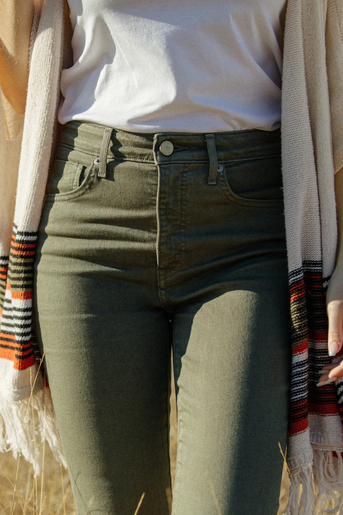 High-Rise Skinny - Soft Olive