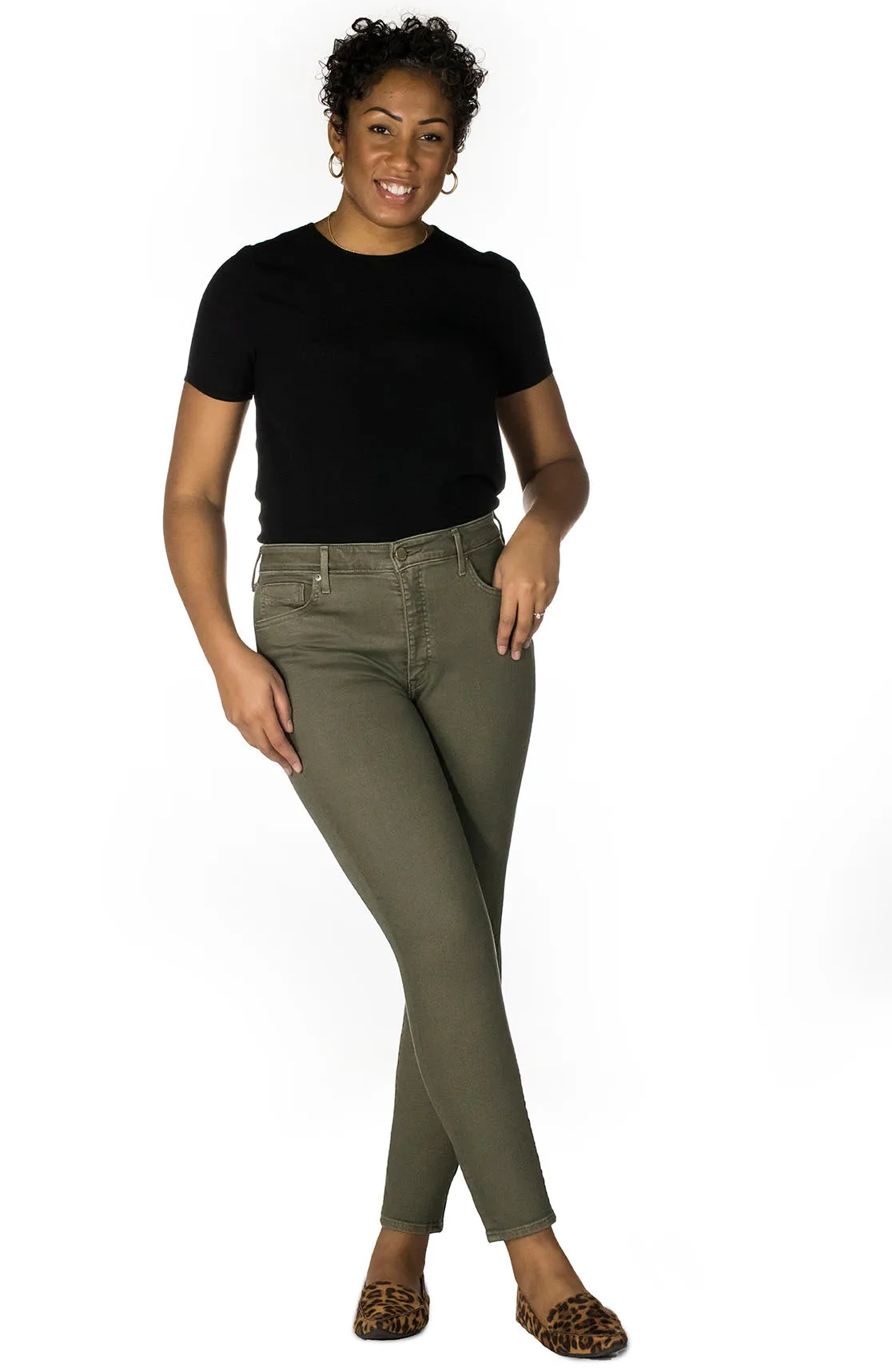 High-Rise Skinny - Soft Olive
