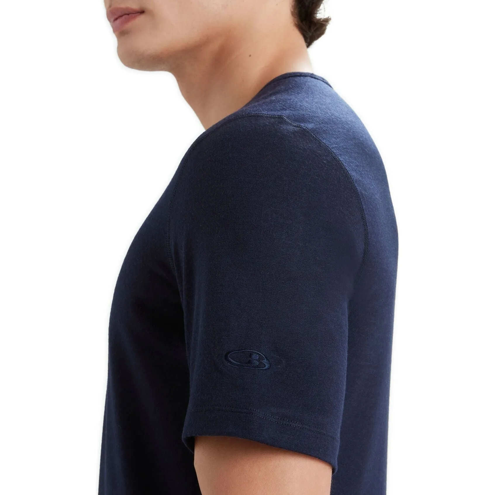 Icebreaker Men's Merino 200 Oasis Short Sleeve Crewe Thermal Top - Midnight Navy