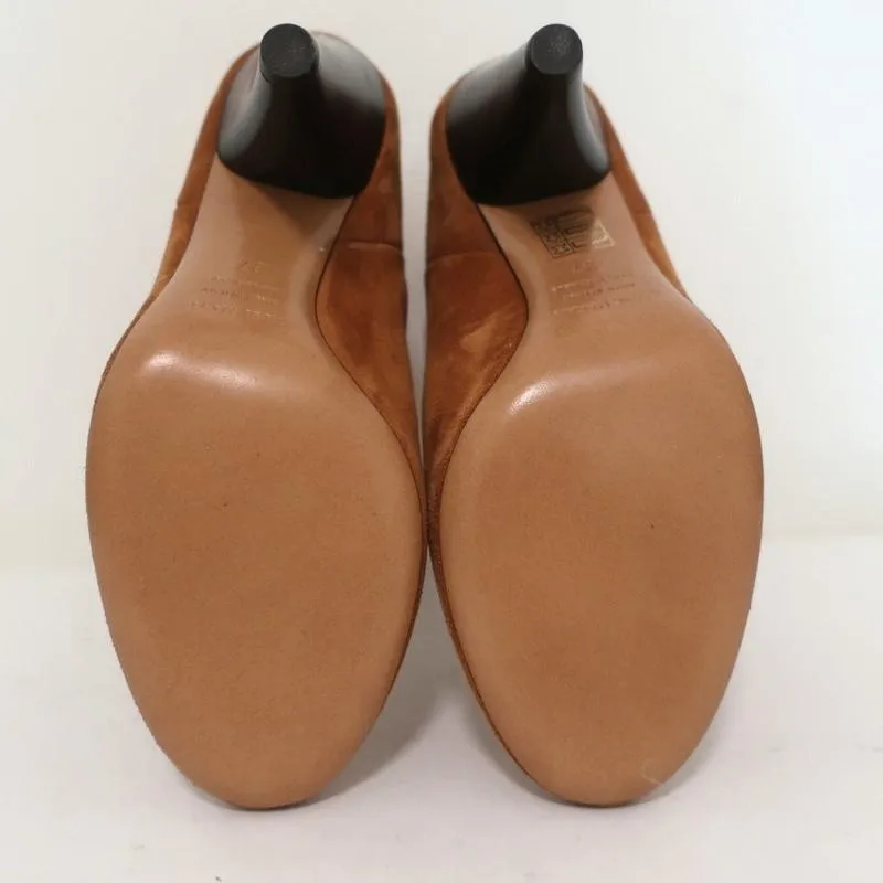 Isabel Marant Ankle Boots Lystal Cognac Suede Size 37 High Heel NEW