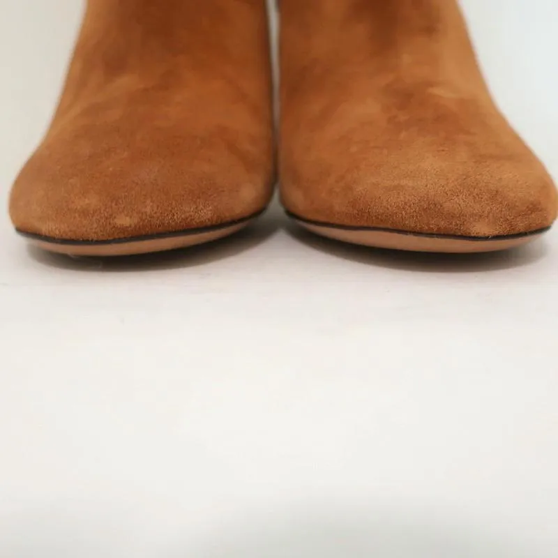 Isabel Marant Ankle Boots Lystal Cognac Suede Size 37 High Heel NEW
