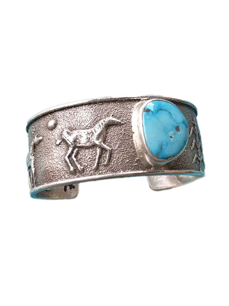 J. Pajarito Running Horses Cuff