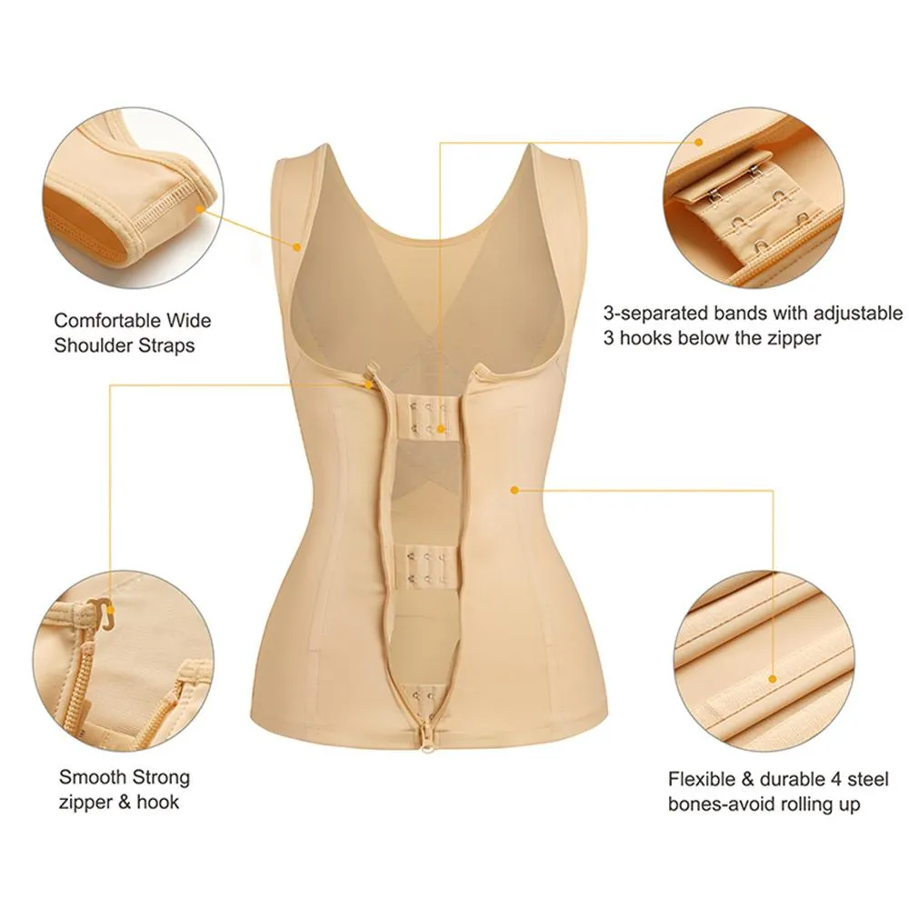 Junlan Women  Slimming  Corset with Inner Adjust Hooks