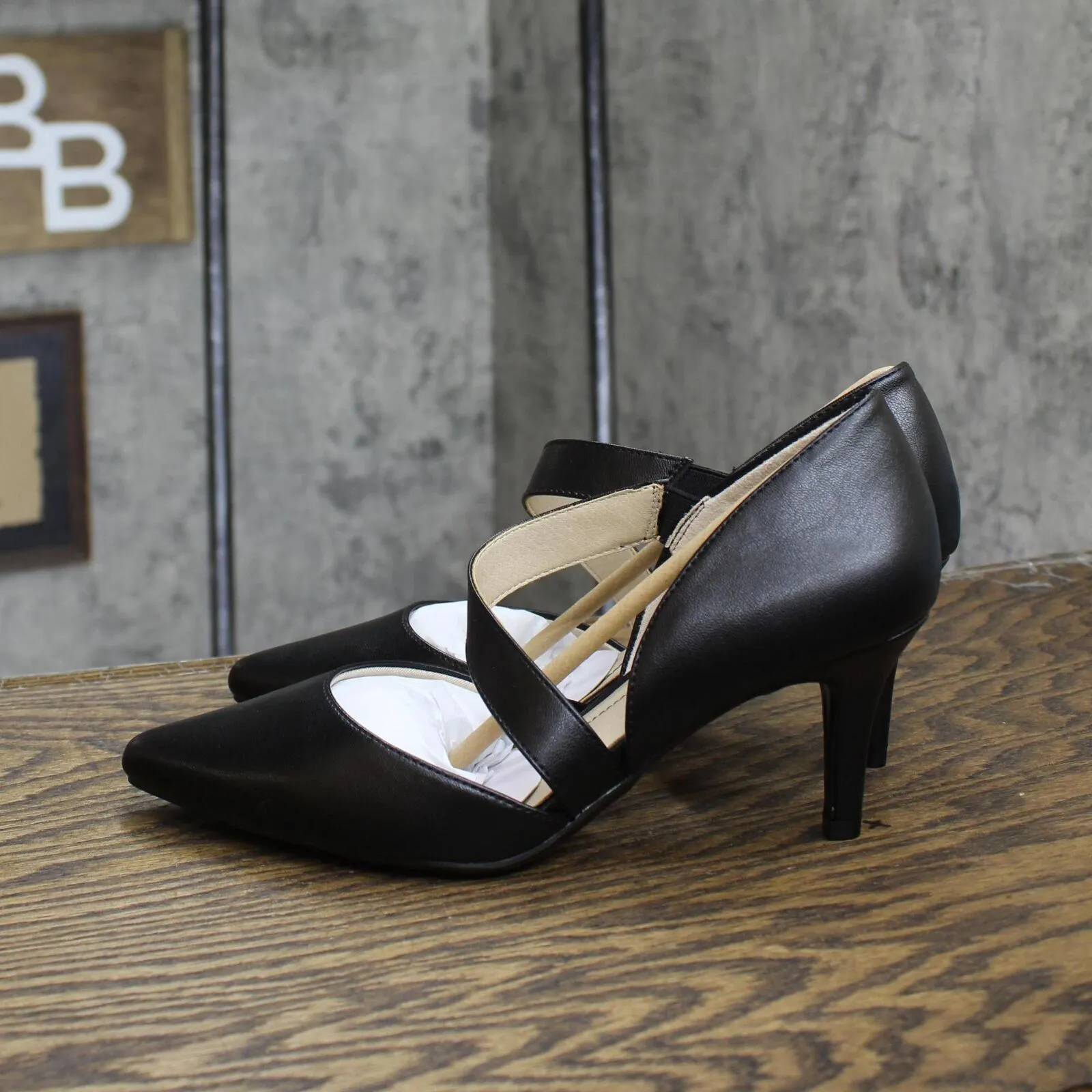 Lifestride Womens Faux Leather Suki Pumps 1042792-75945 Black 7W