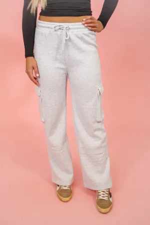 Light Grey Cargo Pocket Sweatpants