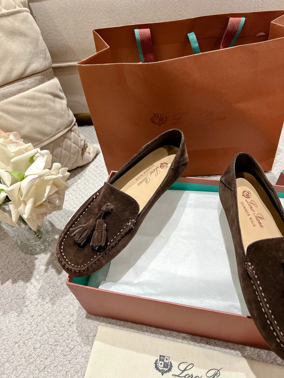 LP Dot sole walk mocassinown Pepper Brown Suede 215002