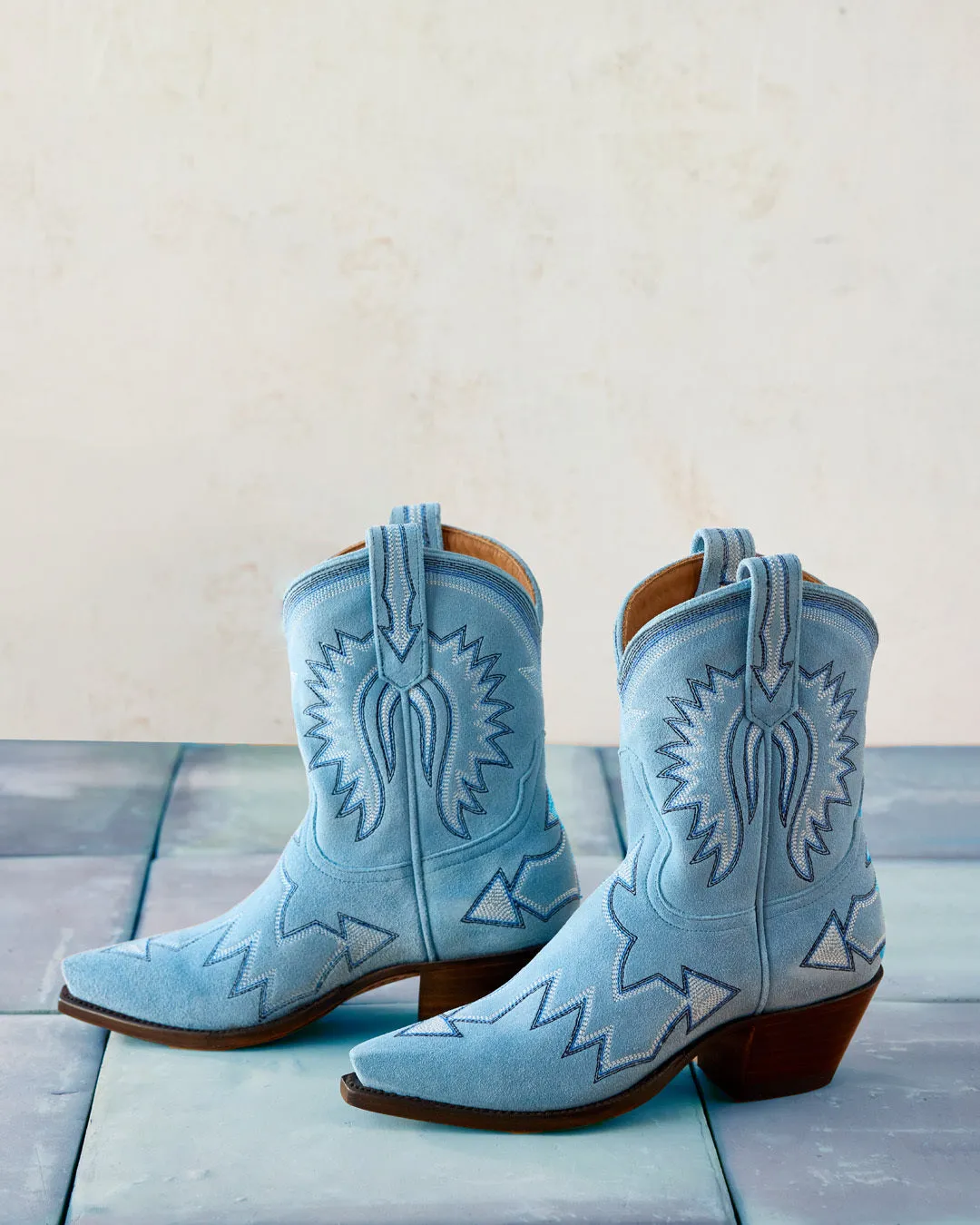 Maggie Powder Blue Suede