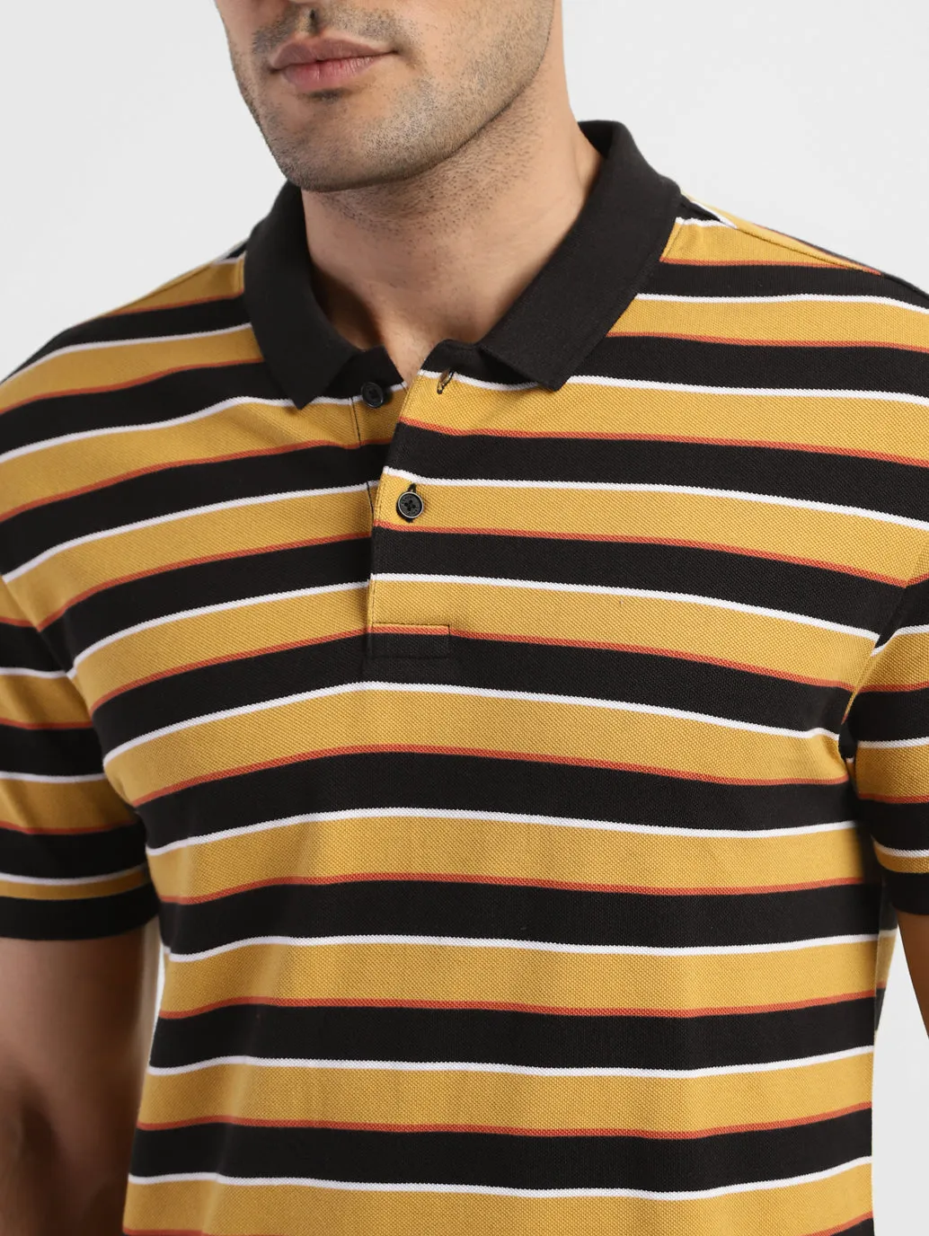 Men's Striped Polo T-shirt