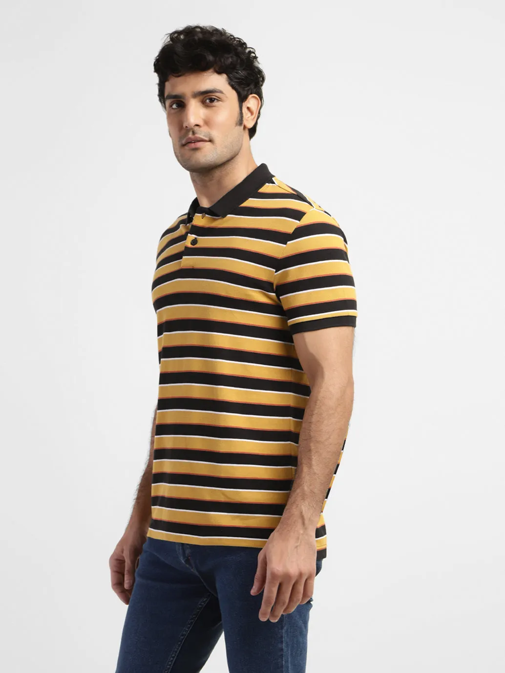 Men's Striped Polo T-shirt